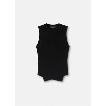 Women Knit Ribbed Top - Black