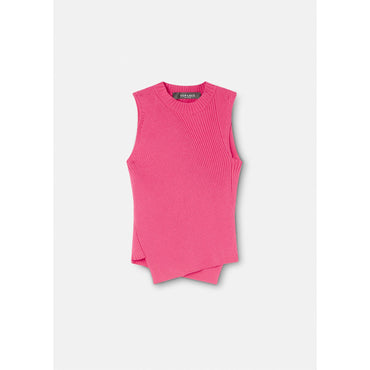 Women Knit Ribbed Top - Pink
