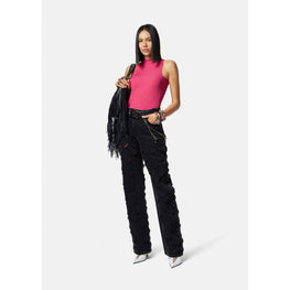 Women Knit Ribbed Top - Pink