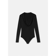 Women Hoodie Bodysuit - Black