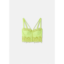 Women Lace Bralette Top - Yellow