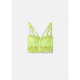 Women Lace Bralette Top - Yellow