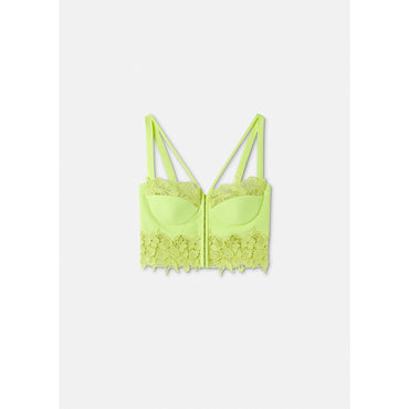 Women Lace Bralette Top - Yellow