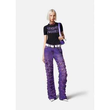 Women Versace Goddess T-Shirt - Black