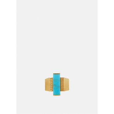 Men Greca Turquoise Gemstone Ring - Blue
