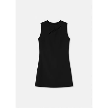 Women Slashed Mini Dress - Black