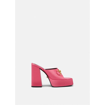 Women Medusa '95 Satin Platform Mules 120 mm - Pink
