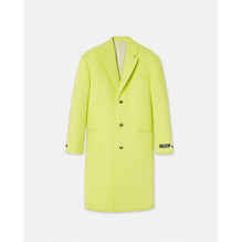 Men Single-Breasted Long Coat - Yellow