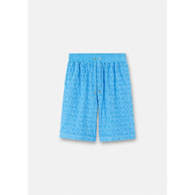 Men Versace Allover Towel Shorts - Blue