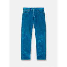 Men Regular-Fit Velvet Jeans - Blue