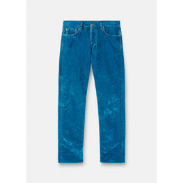 Men Regular-Fit Velvet Jeans - Blue