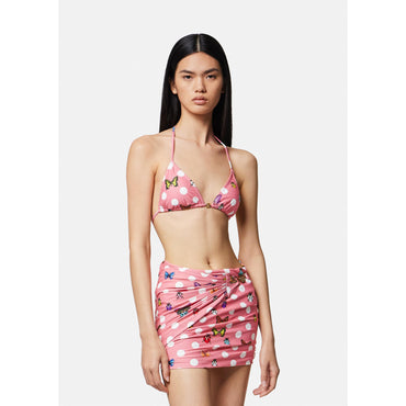 Women Butterflies Mini Skirt Cover-Up - Pink