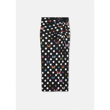Women Butterflies Knotted Midi Skirt - Black