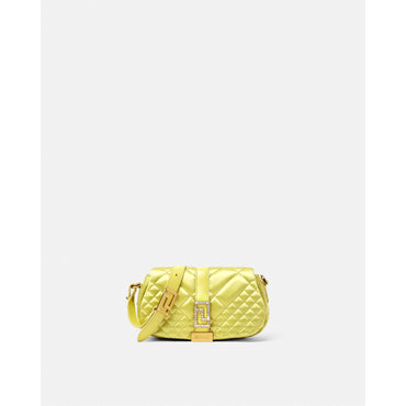 Women Greca Goddess Satin Mini Bag - Yellow