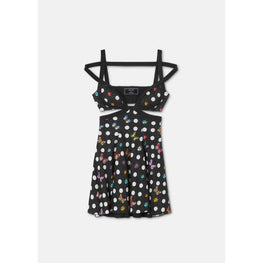 Women Butterflies Cutout Mini Dress - Black