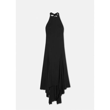 Women Bow Halterneck Gown - Black