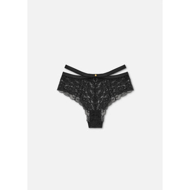 Women Barocco Lace Briefs - Black