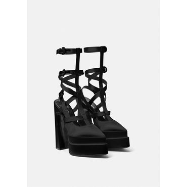 Women Aevitas Pointy Cage Platform Pumps 160 mm - Black