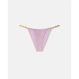 Women Crystal Greca Bikini Bottoms - Pink