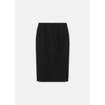 Women Grain de Poudre Pencil Midi Skirt - Black