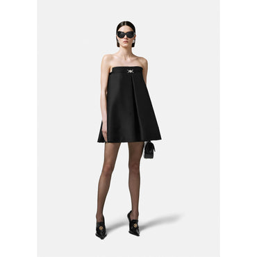 Women Medusa '95 Box Pleat Mini Dress - Black