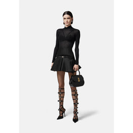 Women Medusa '95 Box Pleat Mini Skirt - Black