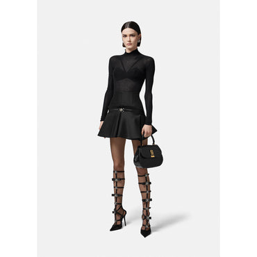 Women Medusa '95 Box Pleat Mini Skirt - Black