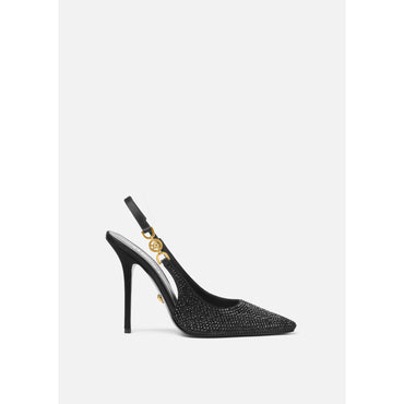Women Medusa '95 Crystal Slingback Pumps 110 mm - Black
