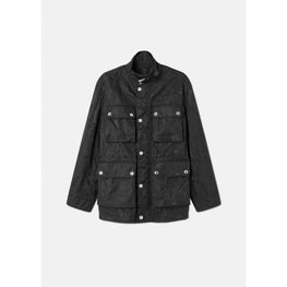 Men Barocco Silhouette Windbreaker Jacket - Black