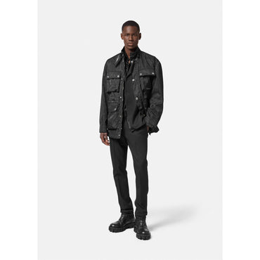 Men Barocco Silhouette Windbreaker Jacket - Black