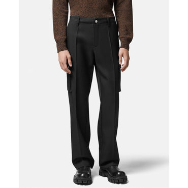 Men Cargo Trousers - Black
