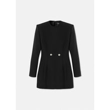 Women Hourglass Grain de Poudre Mini Dress - Black