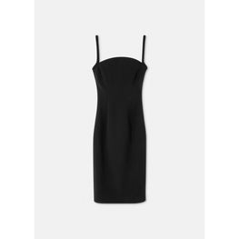 Women Rolled Midi Dress - Black