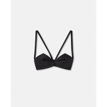 Women Folded Bustier Top - Black