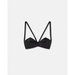 Women Folded Bustier Top - Black