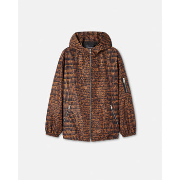 Men Coccodrillo Windbreaker Jacket - Brown