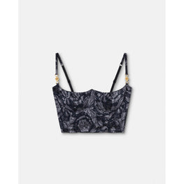 Women Barocco Medusa '95 Bralette Top - Black