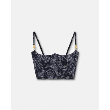 Women Barocco Medusa '95 Bralette Top - Black