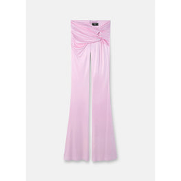 Women Knotted Flared Trousers - Pink
