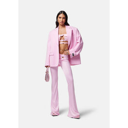 Women Knotted Flared Trousers - Pink