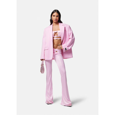Women Knotted Flared Trousers - Pink