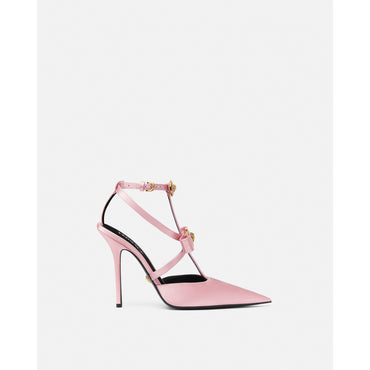 Women Gianni Ribbon Cage Satin Pumps 110 mm - Pink