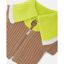 Men Cable-Knit Neck Warmer - Brown