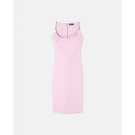 Women Corset Midi Dress - Pink
