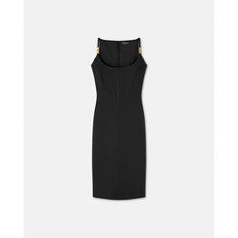 Women Corset Midi Dress - Black