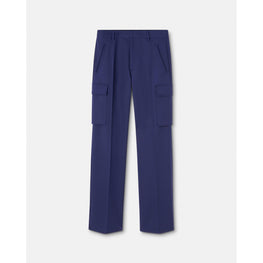 Men Cavalry Wool Trousers - Navy