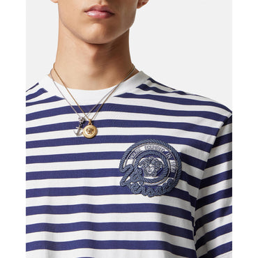 Men Nautical Stripe T-Shirt - Navy