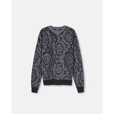 Men Barocco Knit Jumper - Black