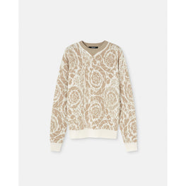 Men Barocco Knit Jumper - Beige