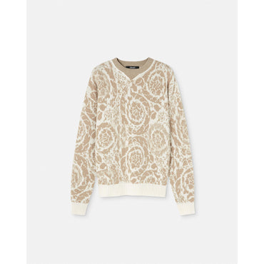 Men Barocco Knit Jumper - Beige